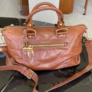 Prada Vitelli Shine Satchel